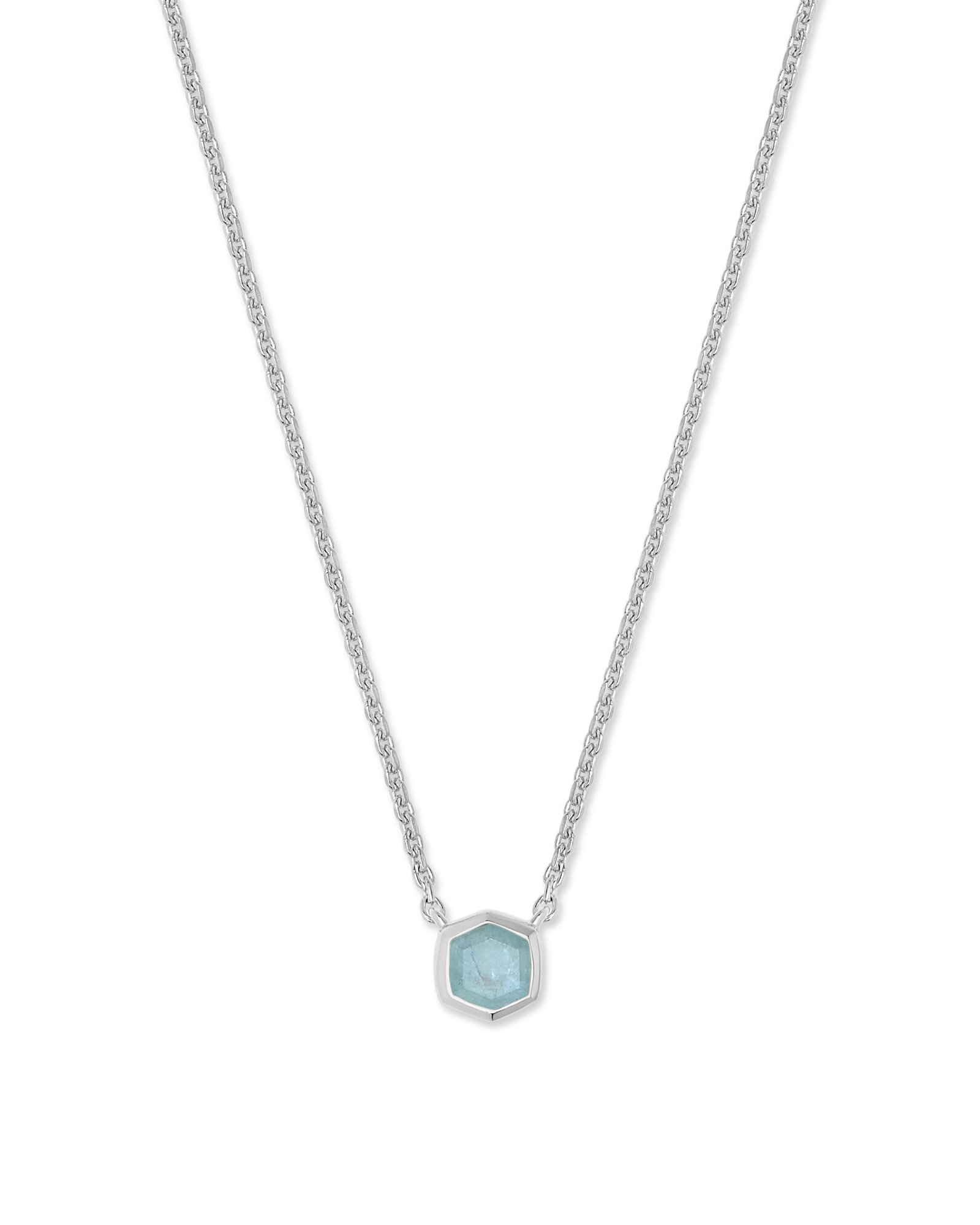 Silver and aquamarine deals necklace